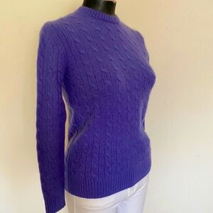 Vintage Double-Ply Cashmere Cable Knit Sweater